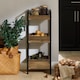 image 3 of SoBuy 3-Tier Slim Bathroom Storage Cabinet, Brown & Black, 11.0x7.9x29.1 in, 4 kg - FRG226-F