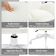 image 5 of HOMCOM Fluffy Leisure Chair Office Chair with Backrest Wheels Cream White