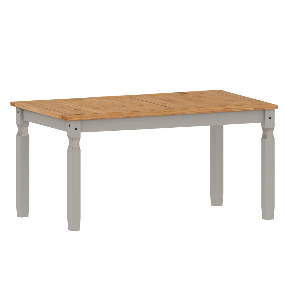 image 1 of Mercers Furniture Corona Grey Wax 5'0" Dining Table & 4 Chairs Solid Wood Pine Wooden Kitchen Dining Set with Mexican Styling