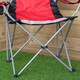 image 7 of Luxury Padded High Back Folding Outdoor, Camping, Fishing Chair in Red