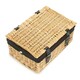 image 2 of 36cm Buff Wicker Empty Picnic Basket Black | Black | One Size