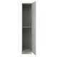 image 2 of Slab Light Grey Single Wardrobe with Double Rail Grey