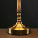 image 2 of ValueLights Vintage Antique Brass Touch Table Lamp With Pleated Cream Shade
