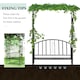 image 4 of Outsunny Garden Arbor Arch Metal Bench  Loveseat Outdoor Decoration Patio