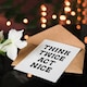 image 4 of Think Twice Act Nice Black And White Bold Modern Greeting Card