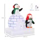 image 3 of HOMCOM 5ft Christmas Inflatable Two Penguins w/ Ice House for Garden Lawn
