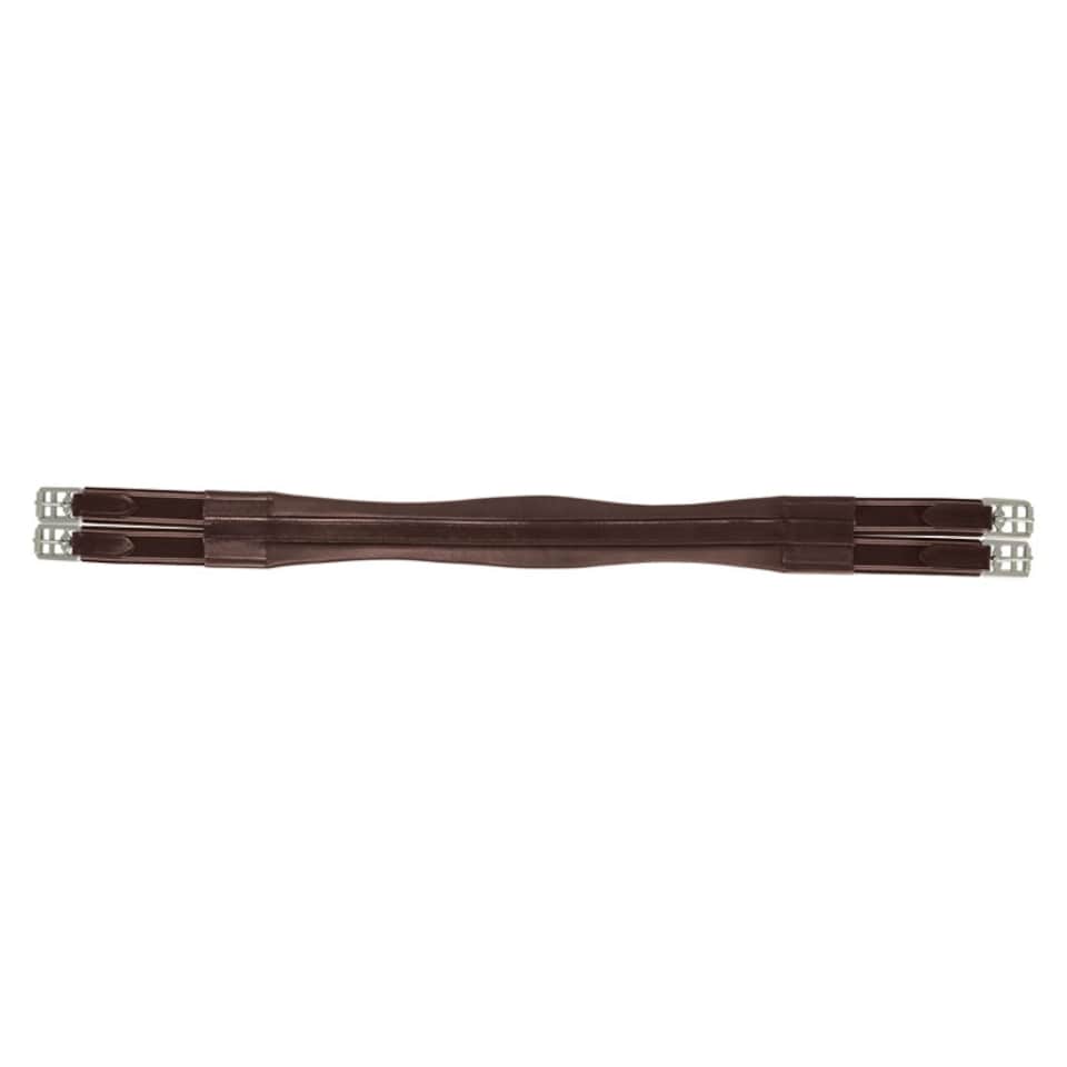 HyCOMFORT Leather Padded Double Elasticated Atherstone Girth - Brown - 60in