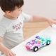 image 2 of Electric Transparent Police Gear Car Toy - Light & Sound Effects with Rotation & Obstacle Avoidance