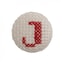 Red on White Letter J