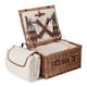 image 1 of 4 Person Classic Wicker Fitted Picnic Basket | White | White | 1