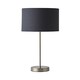 image 1 of ValueLights Charlie Chrome Table Lamp Charcoal Chrome Inner Shade | Grey