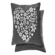 image 1 of Love Heart Cushion Cover Charcoal Grey | Grey