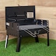 image 2 of 43cm x 26cm Folding Portable Camping Beach Barbecue BBQ with Wind Shield & Tools