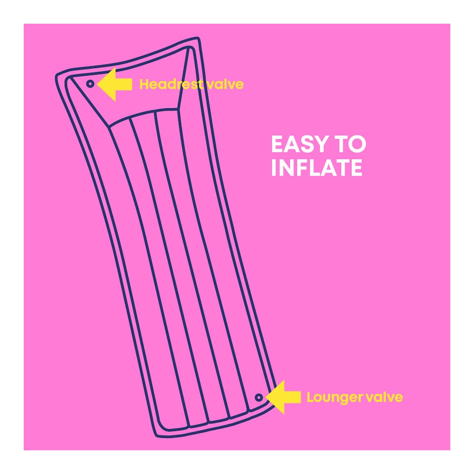 image 1 of Inflatable Water Lounger Mat - Pink