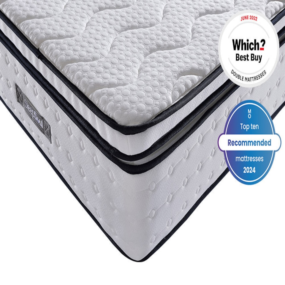 image 1 of SleepSoul Space 2000 Pocket Memory Pillow Top Mattress Single | White | 1
