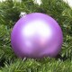 image 1 of Purple Matte Shatterproof Christmas Bauble 15cm