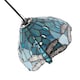 image 5 of Dragonfly Themed Emerald Stained Glass Tiffany Pendant Lighting Shade with Beads | Green | Emerald Green | 1