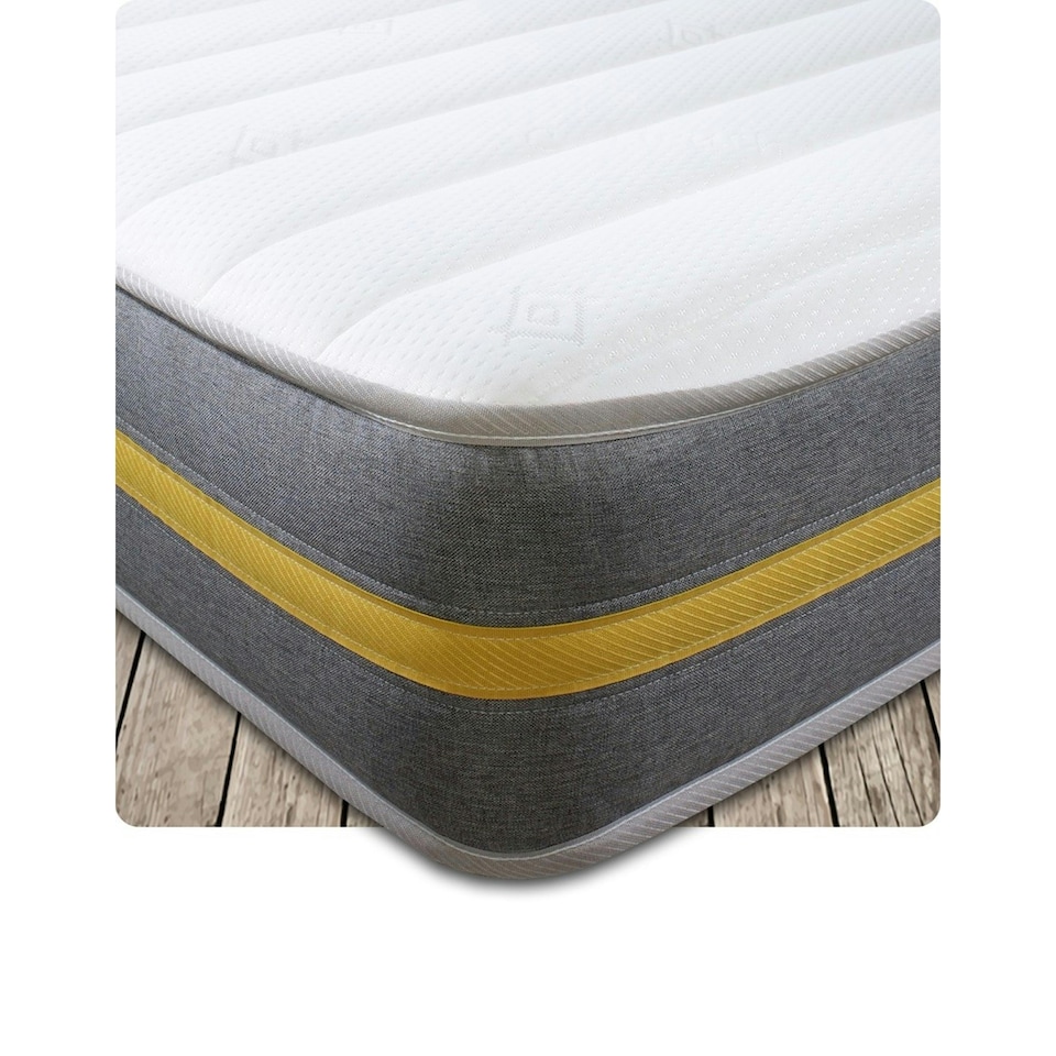 image 1 of Lunar Luxe Hybrid Mattress - Soft Feel, Memory Foam & Spring Support | Yellow | European Small Single