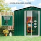 image 4 of Outsunny 8 x 6ft Garden Storage Shed with Double Sliding Door Outdoor Green