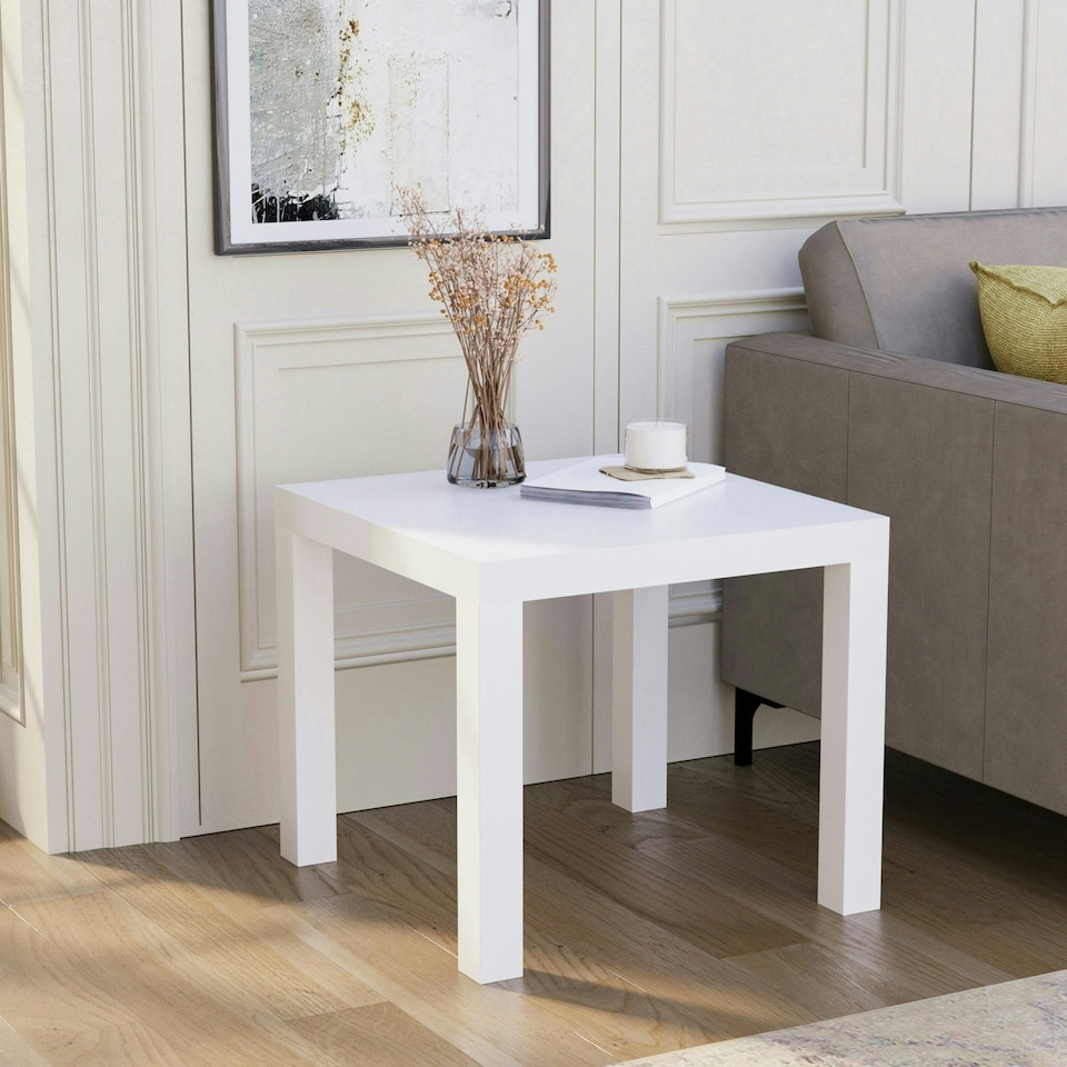 image 1 of Vida Designs Beeston Side Table Sofa End Bedside Table, White