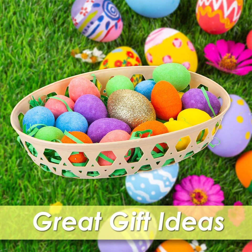image 1 of PMS Easter Basket Golden Egg Hunt Set 4.5cm x 20.5cm Multicolour