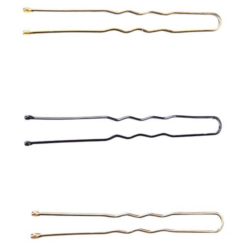image 1 of Kobe Waved Hair Pins N/A | Black - 3" (75 mm)