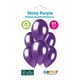 image 3 of Shiny Purple Bio Latex Balloons 33cm / 13 in - Pack of 6