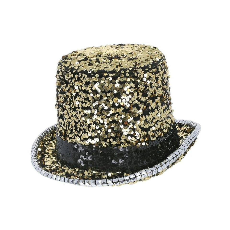 Fever Deluxe Sequins Felt Top Hat - Gold - One Size