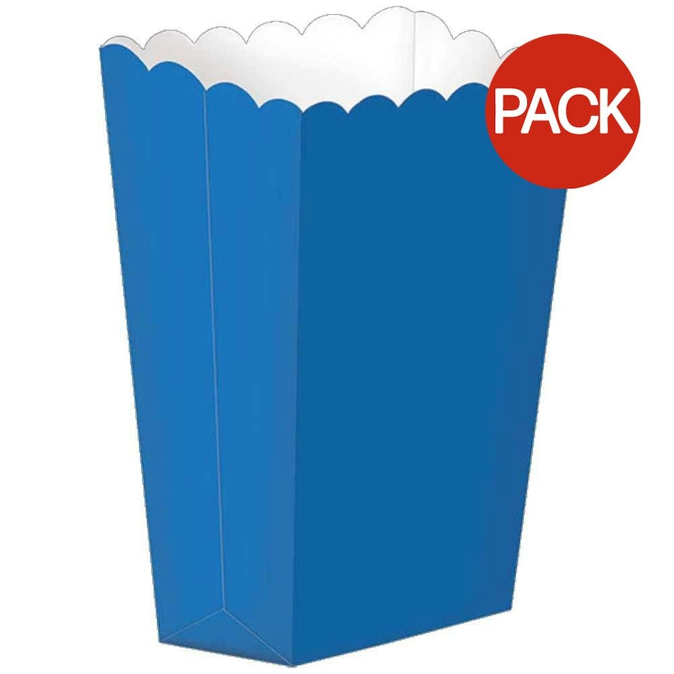 Amscan Paper Popcorn Holder (Pack of 5) - Blue - One Size