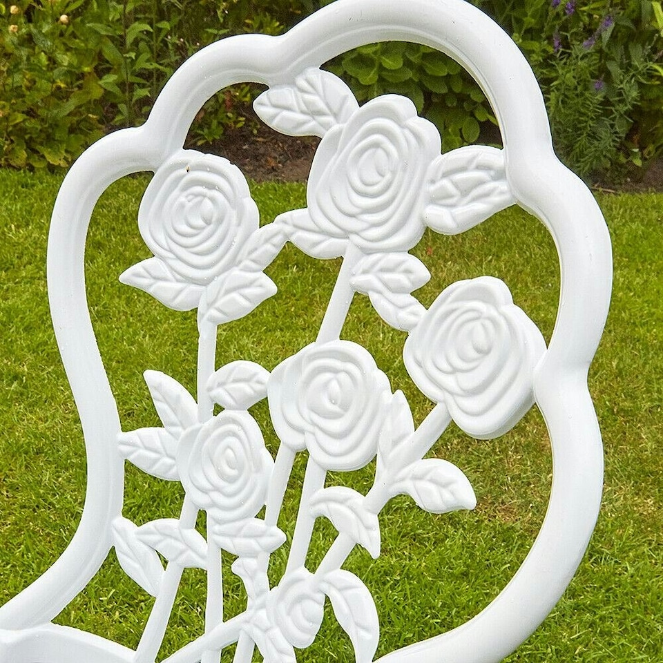 image 1 of Bistro Set Outdoor Patio Garden Furniture Table and 2 Chairs Metal