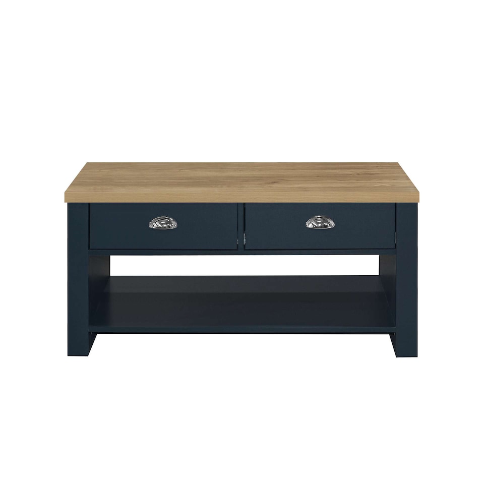 image 1 of Highgate 2 Drawer Coffee Table Navy