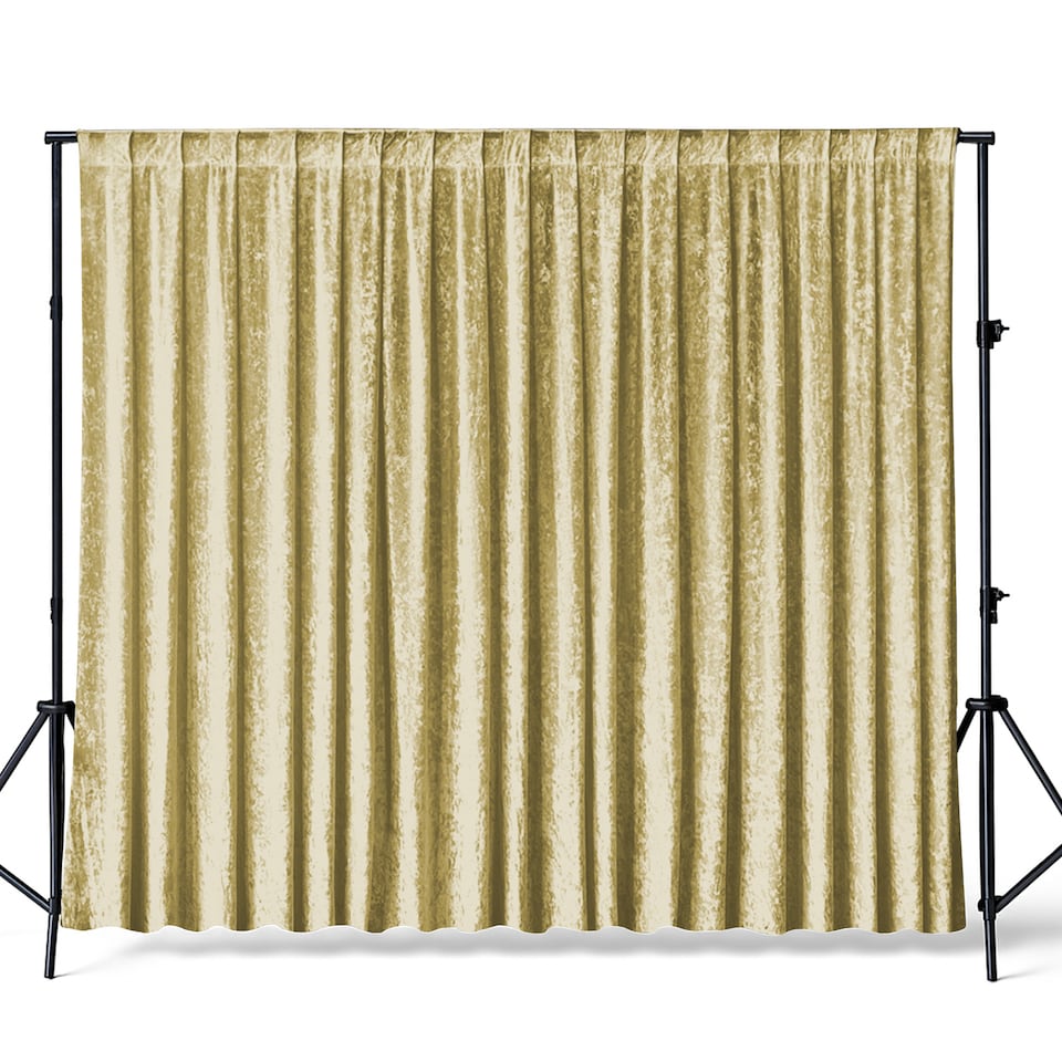 image 1 of 3x3m Crushed Velvet Backdrop, 8cm Rod Pocket Photography Background