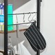 image 7 of HOMCOM 4-Tier Baker's Rack with Storage, Microwave Stand with 4 Hooks