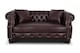 image 1 of Faux Leather Brown 2 Seater Chesterfield Sofa RICHMOND