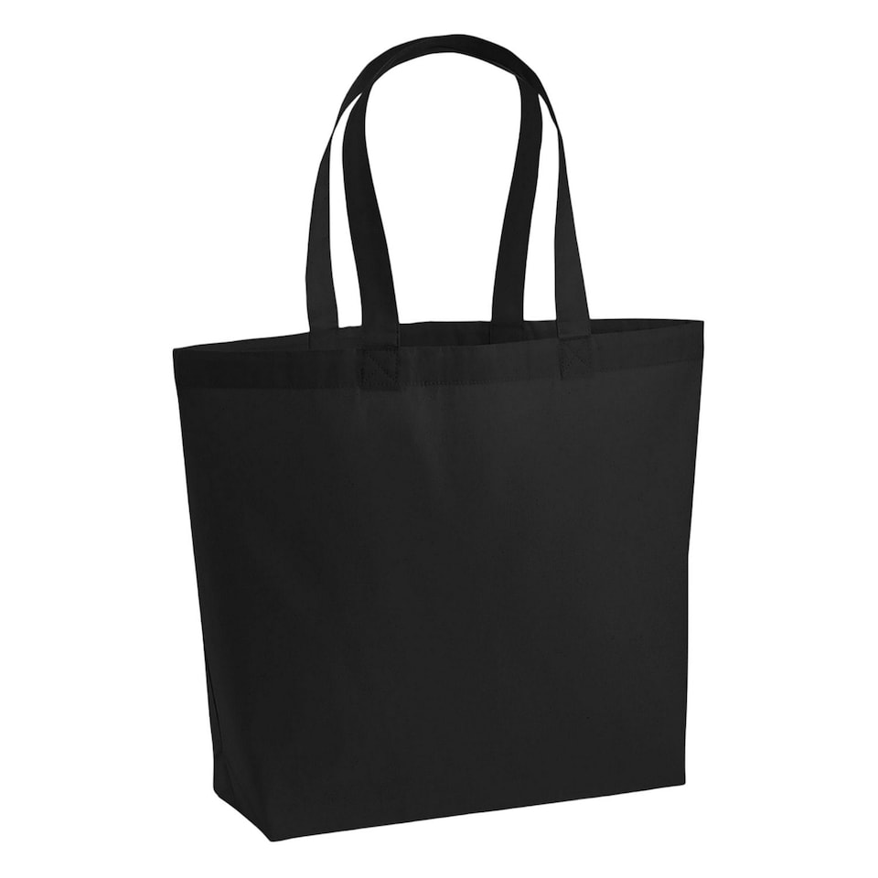 Westford Mill Premium Cotton Tote Bag - Black - One Size (UTRW10177) | Multi