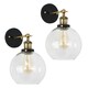image 4 of ValueLights Sheridan Industrial Pair of Black Indoor Wall Light