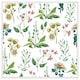 image 1 of Watercolour leaves & flowers (Picture Frame) White | XL