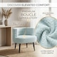 image 3 of Alivio Sherpa Teddy Fleece Accent Chair for Living Room, Bedroom & Office (Sky Blue)