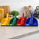 image 9 of Colour Coded Dustpan and Brush Sets Wide Plastic Dustpan with Rubber Lip and Soft Bristle Brush