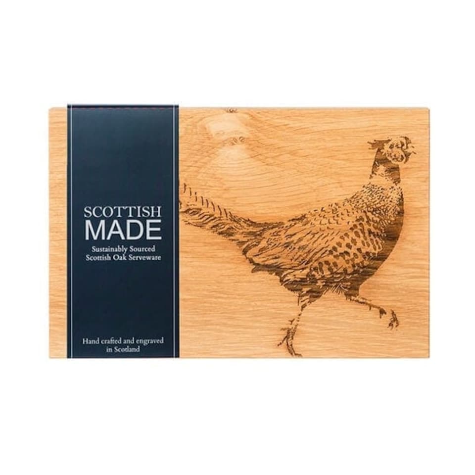 image 1 of The Just Slate Company Pheasant 30cm Oak Serving Board