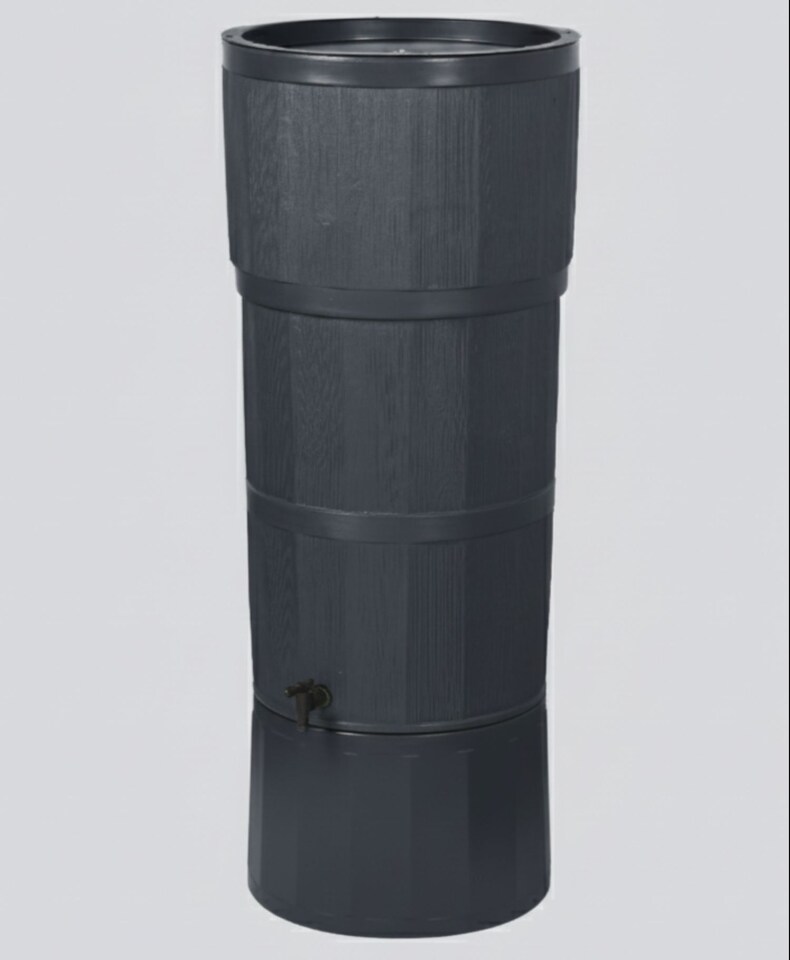 Strata 150 Litre Graphite Oak Effect Water Butt Kit