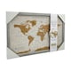 image 3 of Splosh Travel Map Cork Board World Small Grey