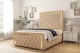 image 2 of Sloomy Sofia Gold Pebble Plush Bed Frame With Mattress With 50" Upholstered Headboard 6' Super King