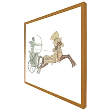 Pharaoh on war chariot (Picture Frame) Brown | Oak | L