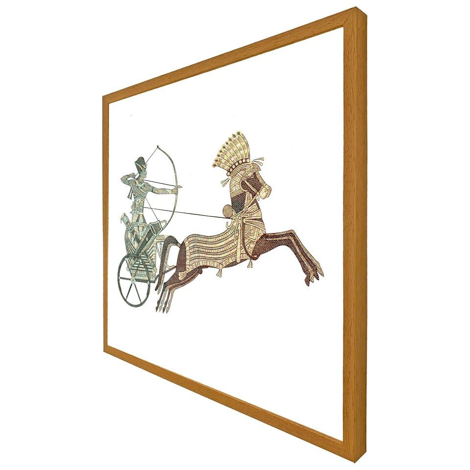 image 1 of Pharaoh on war chariot (Picture Frame) Brown | Oak | L