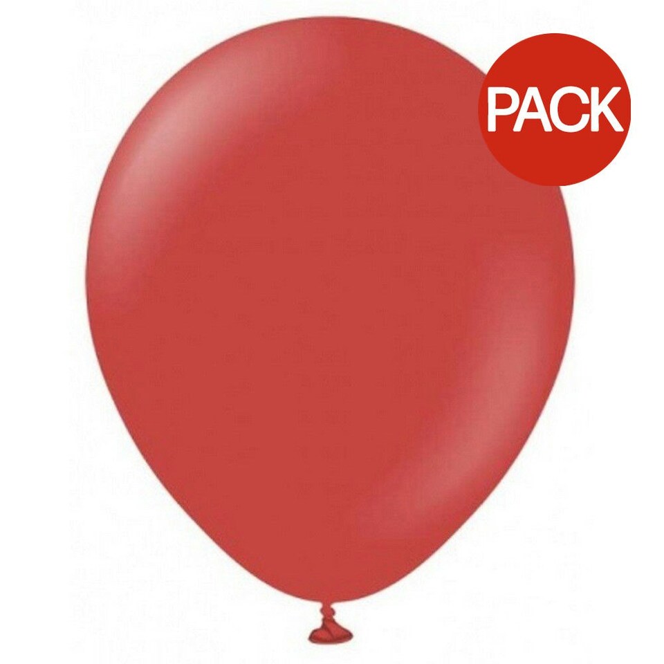 Globos Latex Balloons (Pack of 100) - Deep Red - One Size