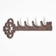 image 1 of Homescapes Ornate Vintage Key Cast Iron Wall Hook Brown | One Size