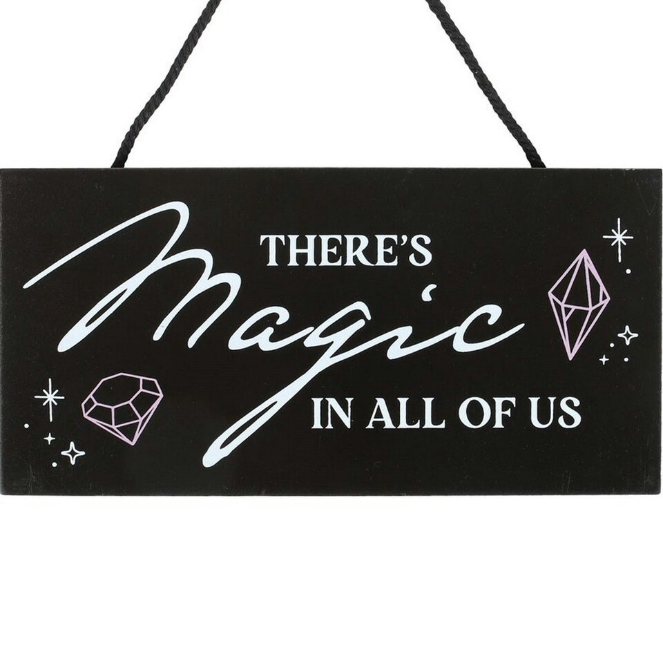 image 1 of Something Different There´s Magic In All Of Us Hanging Sign - Black/White - One Size