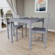 image 4 of Vida Designs Yorkshire 2 Seater Dining Set 3 Piece Table & Chairs, Grey