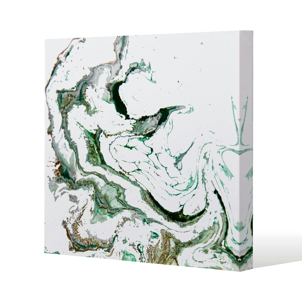 image 1 of Green Marble (Canvas Print) 114 x 114 x 4cm